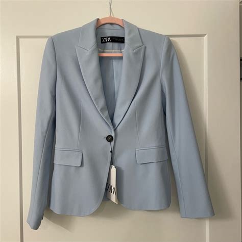 zara baby blue blazer.